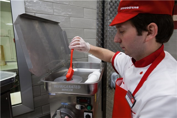 Perie pentru curatat vesela 290 mm, peri medii, Vikan, verde