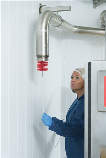 Perie tubulara maner flexibil Ø90 mm, peri medii, 200 mm - Vikan