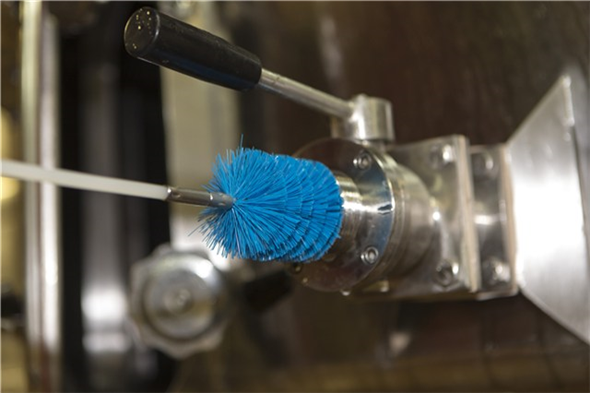 Perie tubulara cu maner flexibil Ø120 mm, peri medii, 210 mm - Vikan