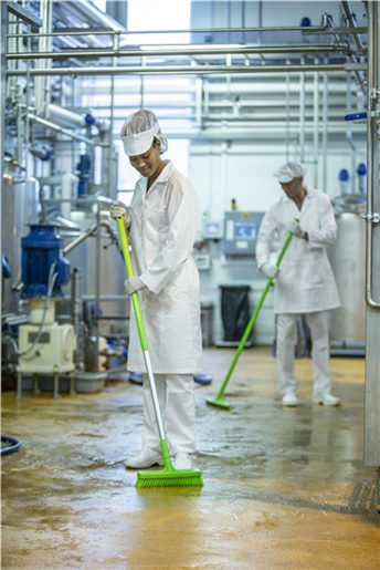 Perie curatare pereti si podele, 305 mm, peri duri, Vikan, roz