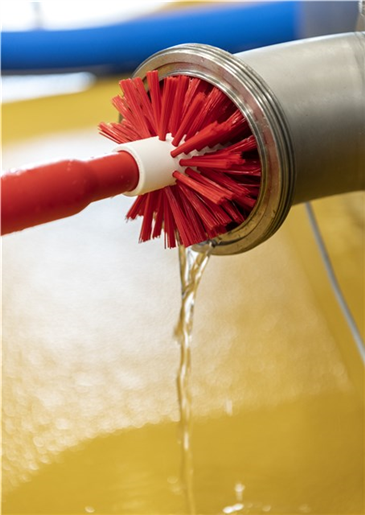 Perie curatare tevi Ø77 mm, peri medii, Vikan, verde