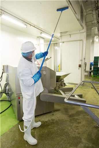 Maner telescopic aluminiu cu distributie de apa Ø32 mm,1600-2780mm, Vikan, albastru