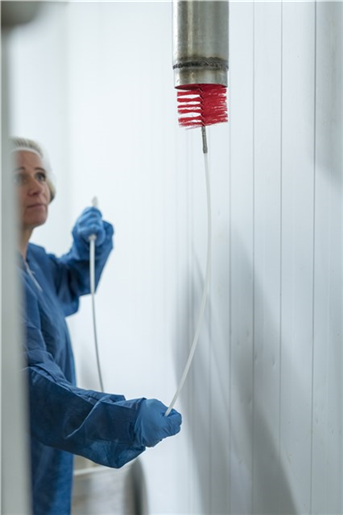 Maner flexibil polipropilena Ø6 mm,1505 mm, alb - Vikan