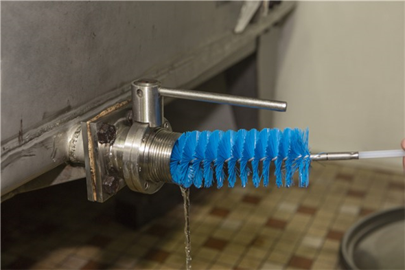 Perie tubulara cu maner flexibil Ø120 mm, peri medii, 210 mm - Vikan