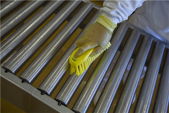 Perie de mana L, peri duri, 200 mm, Vikan, roz