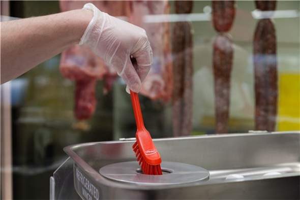 Perie pentru curatat vesela 290 mm, peri medii, Vikan, verde