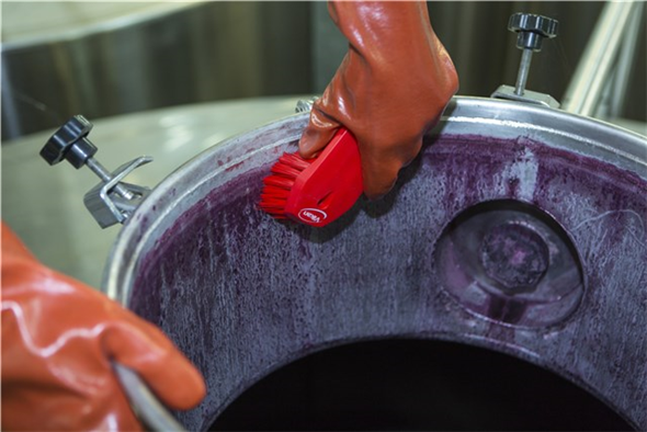 Perie de mana L, peri duri, 200 mm, Vikan, roz