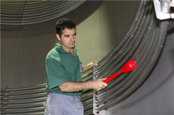 Perie cu maner lung,peri duri, 415 mm, roz