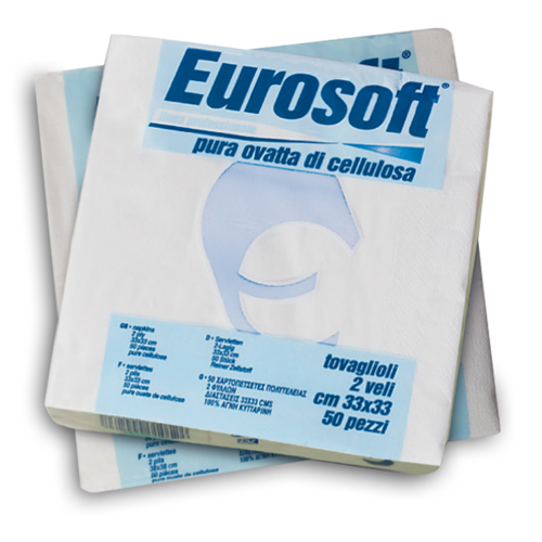 Servetele de masa 33x33 cm, albe - Eurocarta