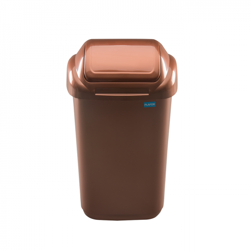 Cos de gunoi cu capac 15 L standard, maro - Plafor