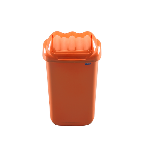 Cos de gunoi cu capac 15 L, portocaliu - Plafor