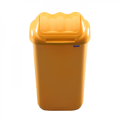 Cos de gunoi cu capac 50 L, galben - Plafor