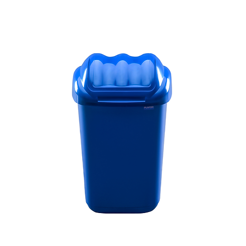 Cos de gunoi cu capac 15 L, albastru - Plafor