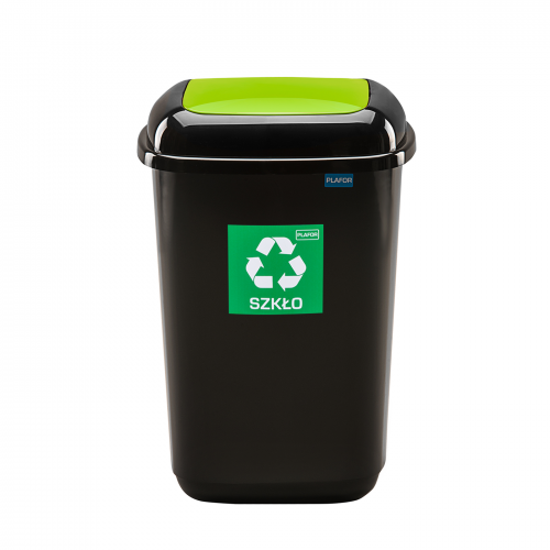 Cos de gunoi pentru colectare selectiva Quatro 45 L, verde - Plafor