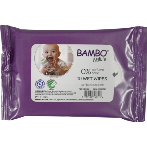 Servetele umede pentru bebelusi fara parfum, Bambo Nature - Abena