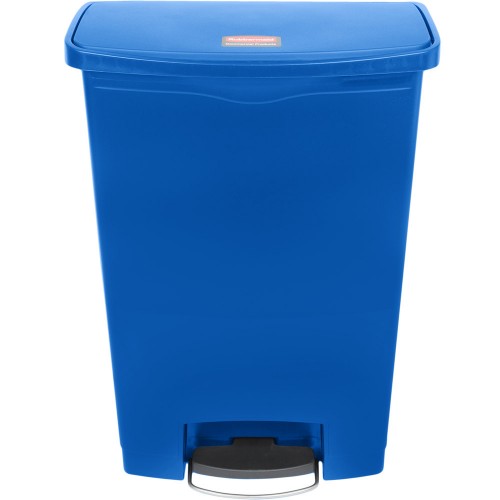Container Slim Jim cu pedala in fata 90 L, albastru - Rubbermaid