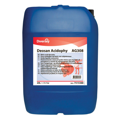 Deosan Acidophy AG308 - Detergent acid nespumant pentru instalatii de muls, 20L - Diversey