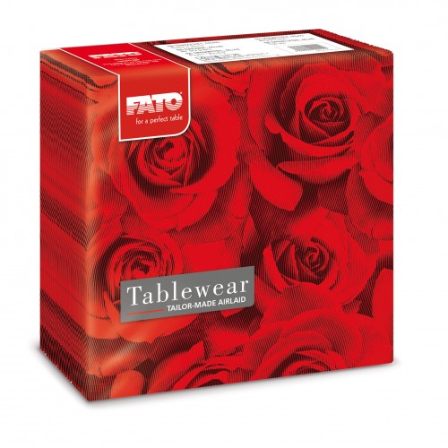 Servetele din airlaid 40x40 cm, Rose, rosii - Fato