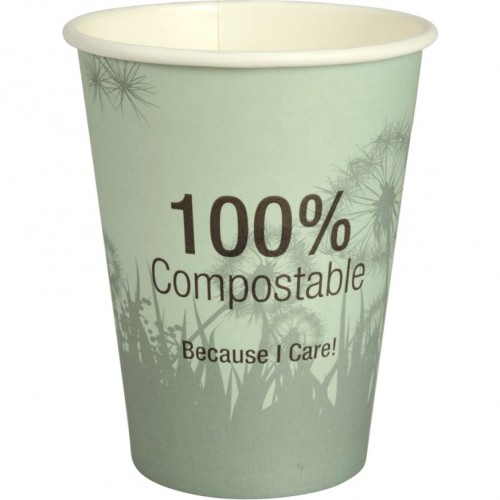 Pahare biodegradabile din carton pentru cafea Abena Gastro Dandelion 11.2cm, Ø9cm, 36 cl 12 Oz - Abena