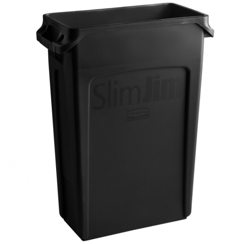 Container Slim Jim cu canale de ventilare 87 L, negru - Rubbermaid