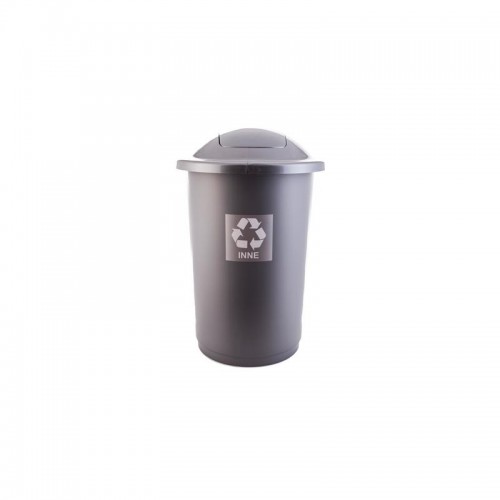 Cos de gunoi pentru colectare selectiva TopBin 50 L, gri - Plafor