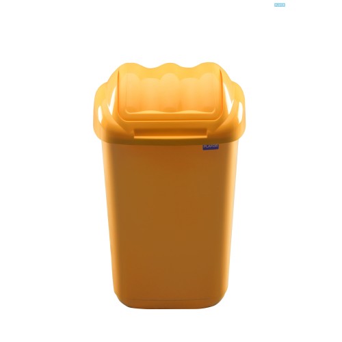 Cos de gunoi cu capac 30 L, galben - Plafor