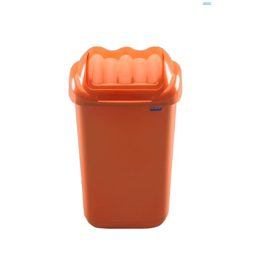 Cos de gunoi cu capac 30 L, portocaliu - Plafor