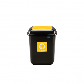 Cos de gunoi pentru colectare selectiva Quatro 12 L, galben - Plafor