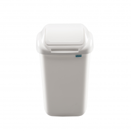 Cos de gunoi cu capac 30 L standard, alb - Plafor