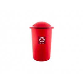 Cos de gunoi pentru colectare selectiva TopBin 50 L, rosu - Plafor