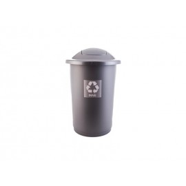 Cos de gunoi pentru colectare selectiva TopBin 50 L, gri - Plafor