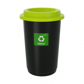 Cos de gunoi pentru colectare selectiva EcoBin 50 L, verde - Plafor