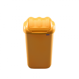 Cos de gunoi cu capac 15 L, galben - Plafor