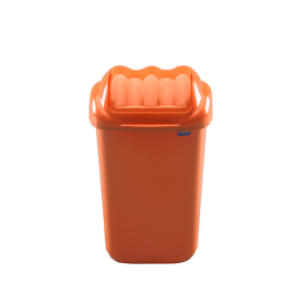 Cos de gunoi cu capac 15 L, portocaliu - Plafor