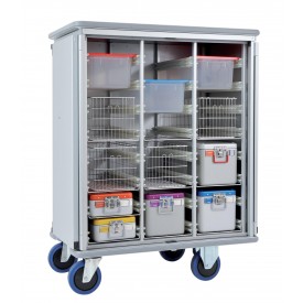 Carucior transport materiale sanitare 3165 CR, capacitate 12 unitati sterile - ALVI