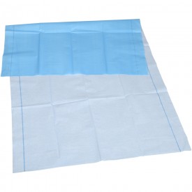 Protectie pat unica folosinta  80x210 cm, albastru - Abena