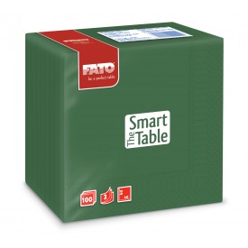 Servetele 40x40 cm 3 straturi, Smart Table, verde inchis - Fato