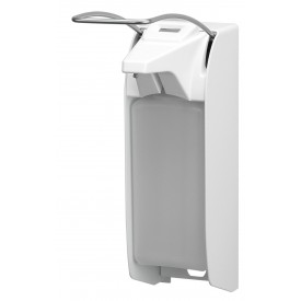 Dispenser sapun lichid / dezinfectant Ingo-Man cu levier si afisaj, 1000 ml, aluminiu - OpHardt