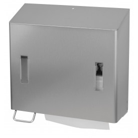 Dispenser prosoape de maini pliate / dezinfectant 1200 ml, SanTRAL CPU 2L E/D AFP, inox - OpHardt