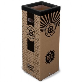 Container de Carton deseuri mixte 100L, negru - Marcheselli