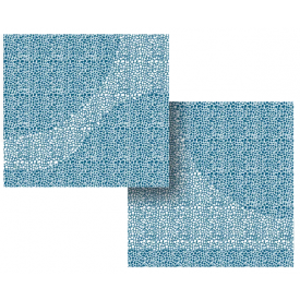 Servetele din airlaid 40 x 40 cm, Mosaic albastru - Fato