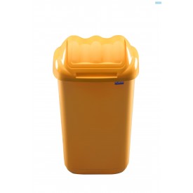 Cos de gunoi cu capac 30 L, galben - Plafor