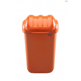 Cos de gunoi cu capac 30 L, portocaliu - Plafor