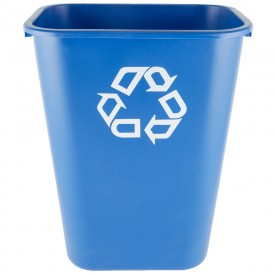 Cos gunoi reciclare deseuri rectangular 39 L, albastru - Rubbermaid