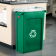 Container Slim Jim cu canale de ventilare 87 L reciclare deseuri, verde - Rubbermaid
