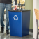 Container colectare-reciclare deseuri 132.5 L, albastru - Rubbermaid