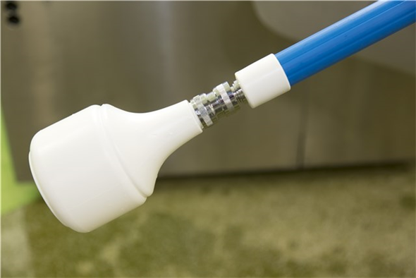 Maner telescopic aluminiu cu distributie de apa Ø32 mm,1600-2780mm, Vikan, albastru