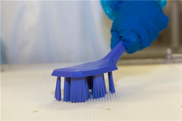 Perie UST cu maner scurt si peri duri 260 mm. Vikan, roz