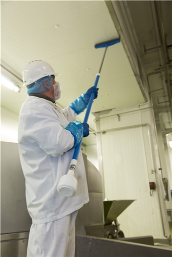 Maner telescopic aluminiu cu distributie de apa Ø32 mm,1600-2780mm, Vikan, albastru