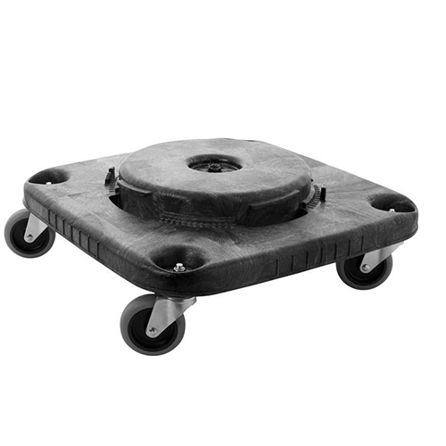 Carucior patrat containere Brute 113.4 kg negru - Rubbermaid